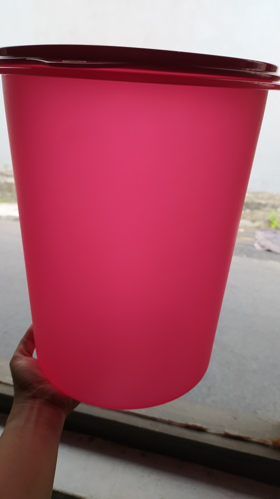 Tall Canister 10l  Merah/ Ungu Muda / Ungu (1 Pcs) Toples Tupwr