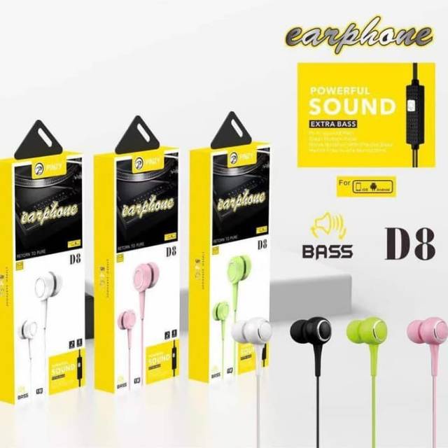 Headset PINZY D3 Original Series - Earphone D8