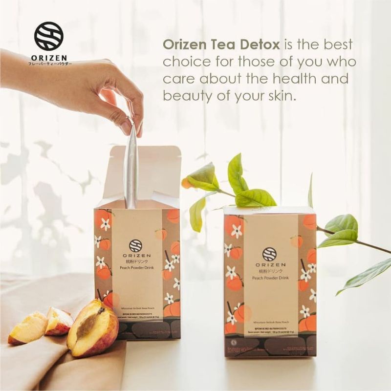 ORIZEN peach powder drink detox and collagen
