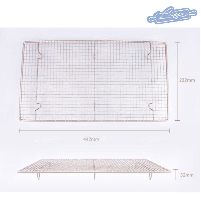 Premium Cooling Rack Gold Grid Rak Tatakan Pendingin Kue Kering