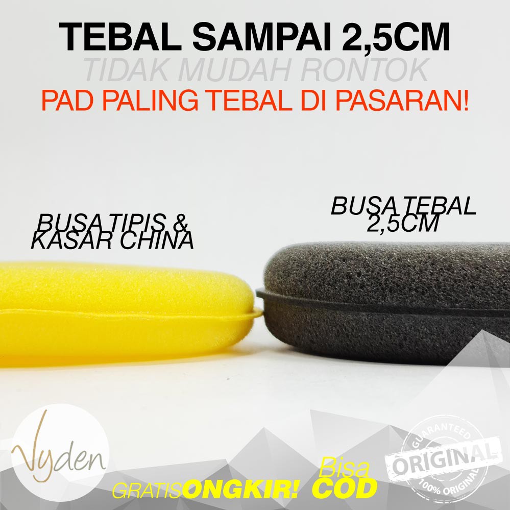 Busa Poles Mobil Spon Wax Sealant Coating Kompon Vyden Foam Tebal 25mm Aplikator Pad Hitam MURAH