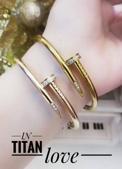 Titanium gelang dan cincin 1524e