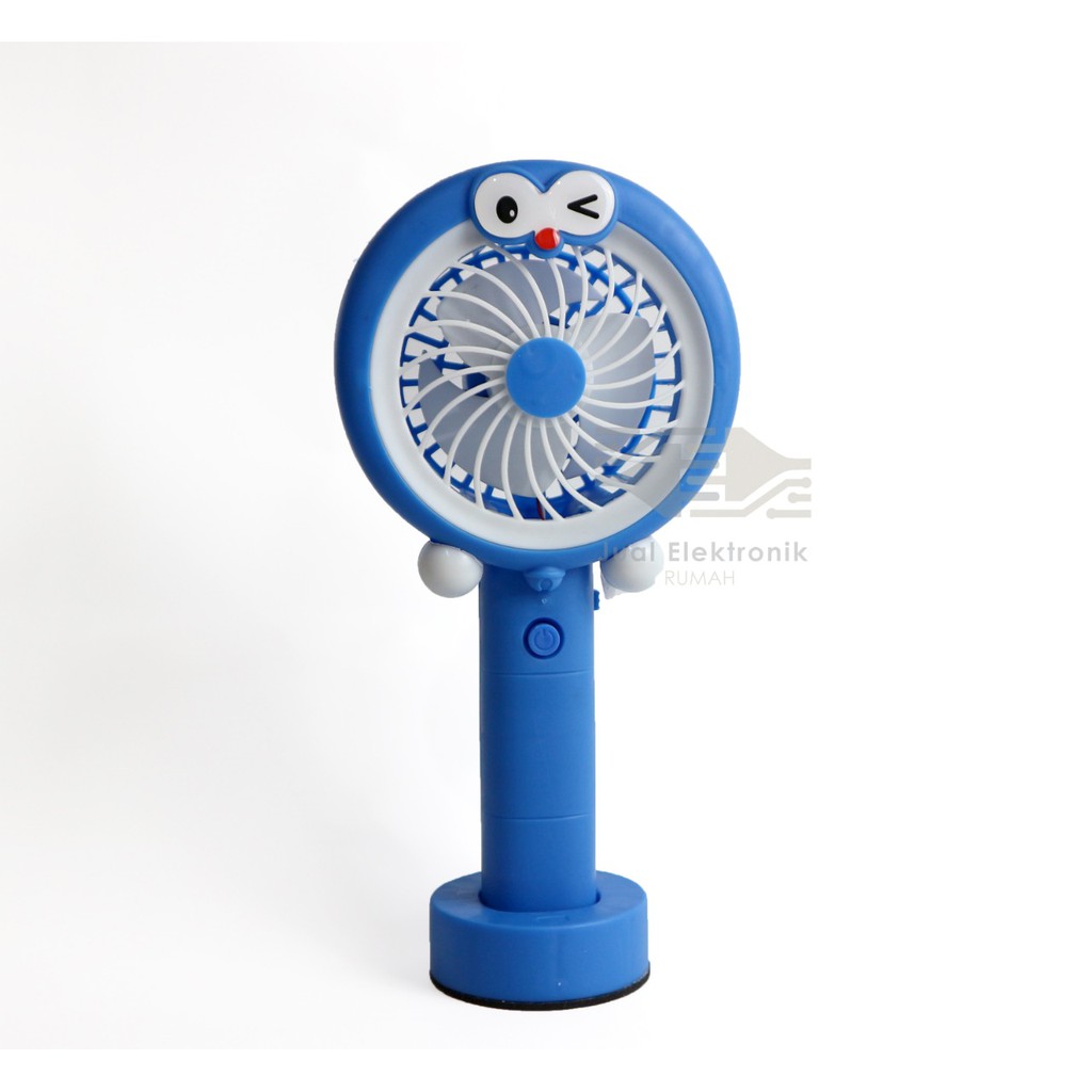 HK - DE Kipas Angin Tangan Mini Portable Fan Karakter Kucing Berdiri