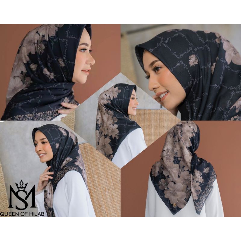 Jilbab SegiEmpat Motif  voal Scarf  terbaru 2023 Kerudung bella motif lasercut | Hijab motif  Voal