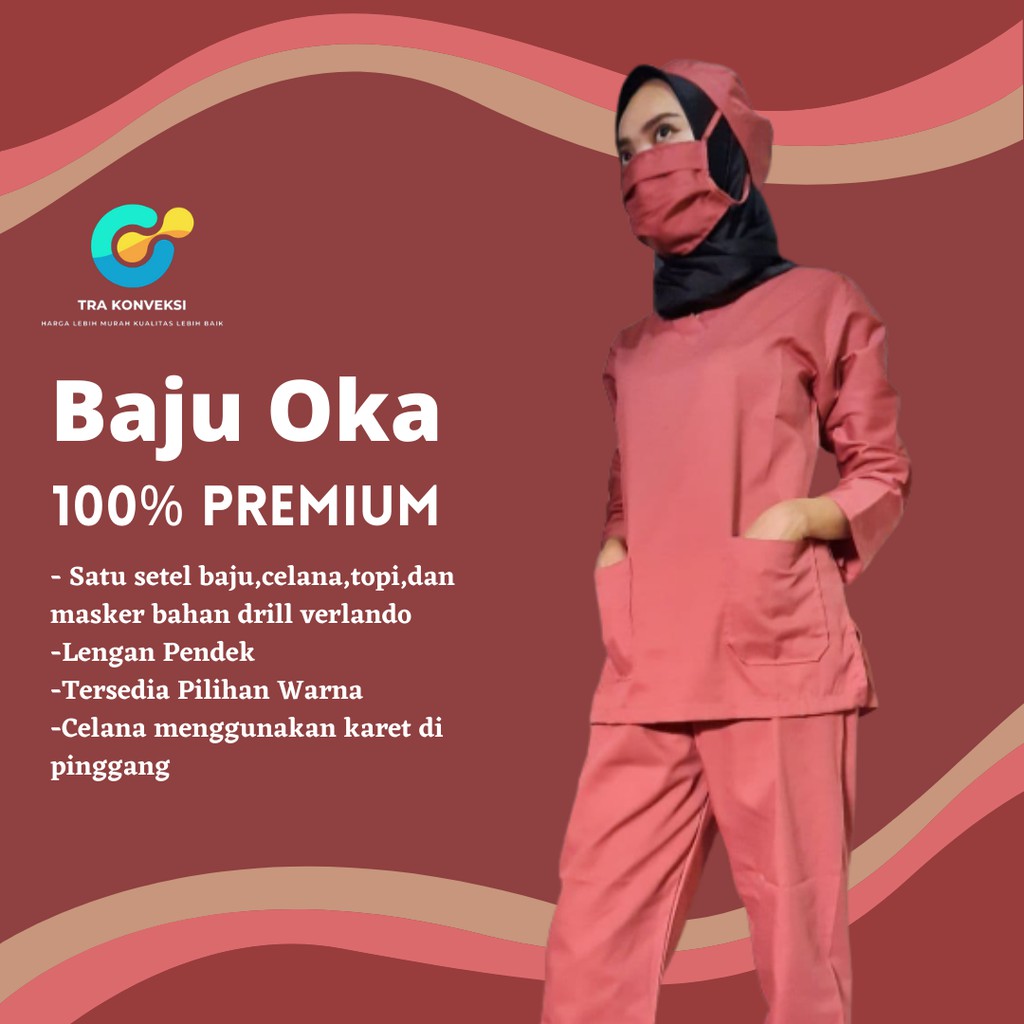 [COD] SETELAN BAJU OK lengan panjang | BAJU SERAGAM OK | BAJU OKA | BAJU JAGA | BAJU SCRUB | BAJU PE
