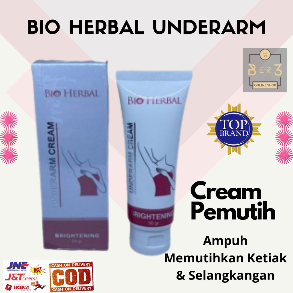 Jual BIO HERBAL UNDERARM CREAM BRIGHTENING ORIGINAL BPOM KRIM PEMUTIH