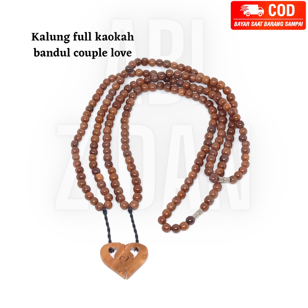 kalung full kaokah kokkah kaukah asli original model bulat 1 pasang 2 pcs bandul couple love