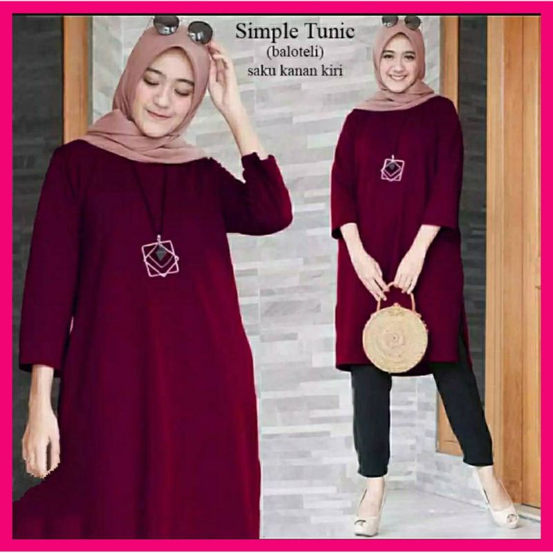 Simple Tunik Polos Wanita