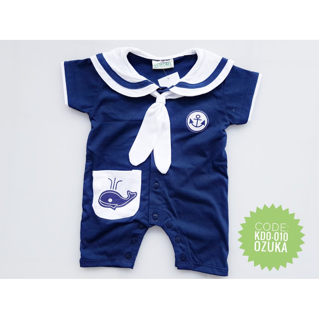 Baju Anak Bayi Laki Laki Jumper Romper Pelaut Sailor Ozuka