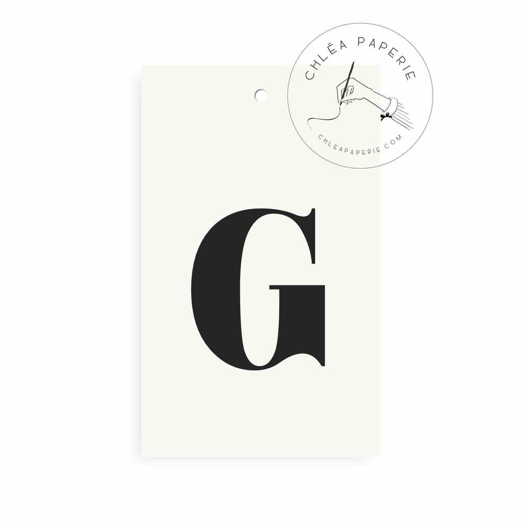 

Gift Tag / Alphabet G / Hang Tag