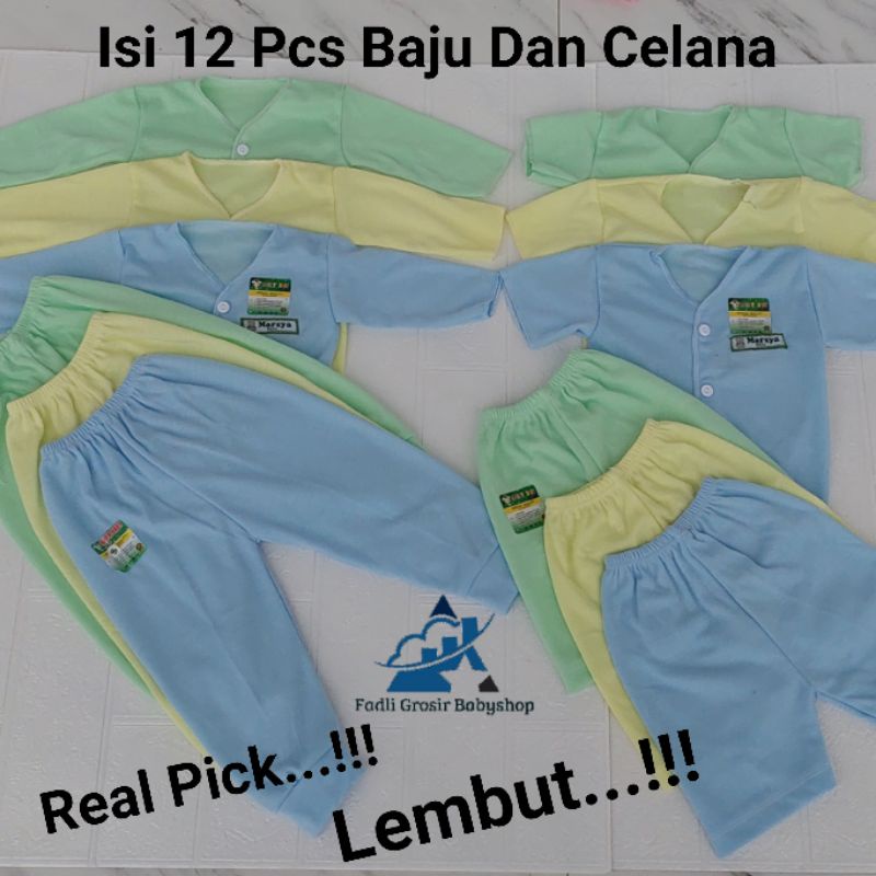 12 Pcs Baju Celana Bayi Newborn Neci Terbaru