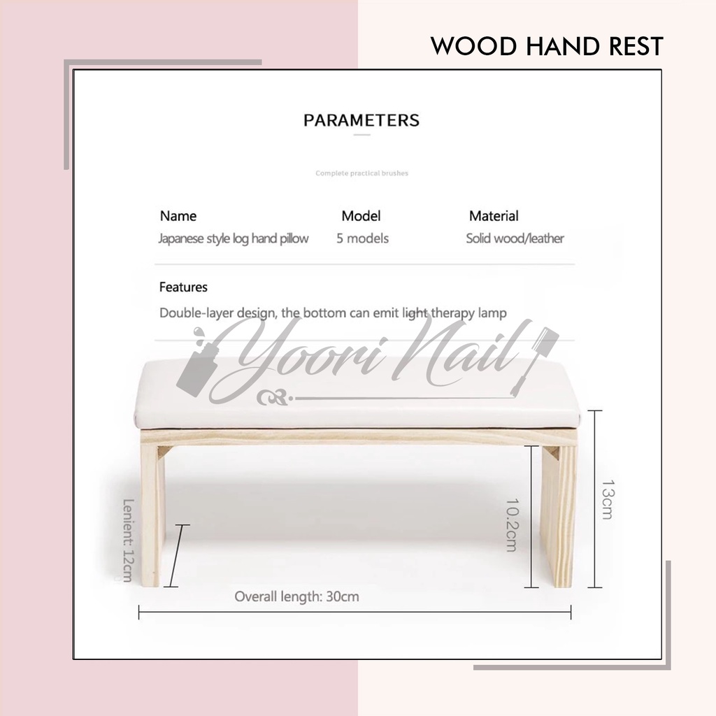 Wood hand rest PREMIUM IMPORT wooden handrest manicure alas manicure kayu minimalis salon kuku