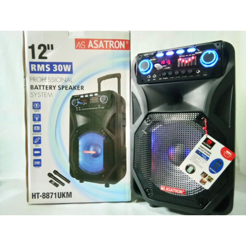 Speaker aktif Bluetooth Portable Asatron HT8871 Asatron 8871 Asatron HT 8871 Speaker meeting karaoke