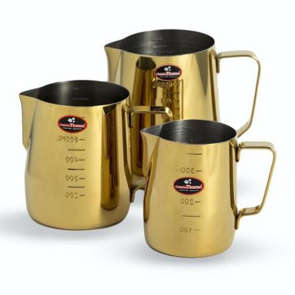 Tiamo - Milk Pitcher Golden Plating 950ml with Scale (HC7091)-2