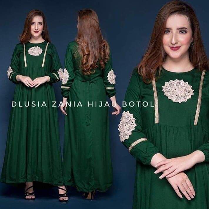 DASTER MAURA CAP | Gamis Wanita Jumbo Ld 110 Bahan Rayon Midi | daster kupu