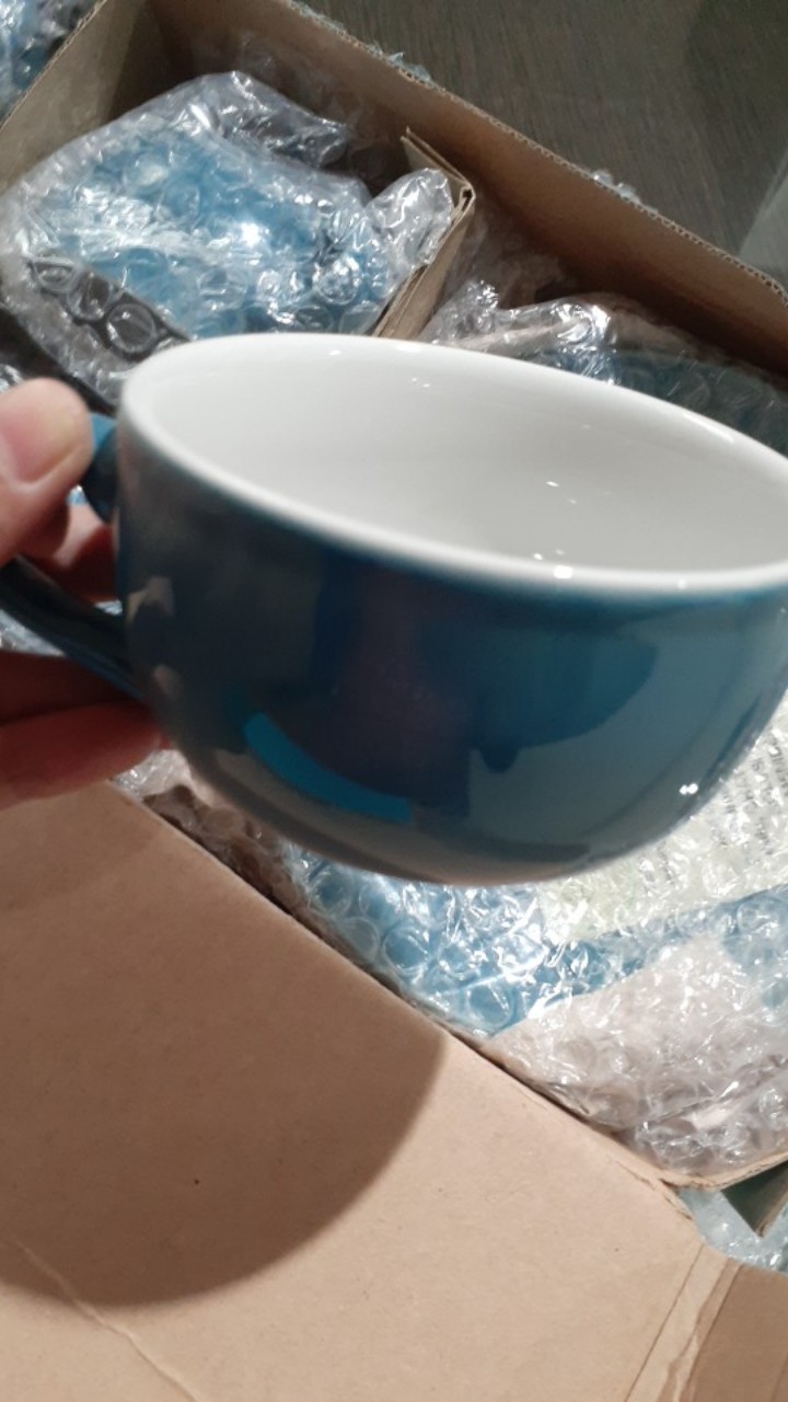 [ Best Seller ] 6 Pasang Cangkir Set Keramik Two Tone Kopin / Cangkir Teh Set / Cangkir Kopi