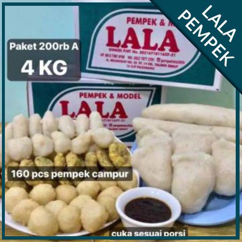 

[ASLI PALEMBANG] Pempek Lala Isi 160 pcs A [ Packing Vakum Frozen ] 4 kg