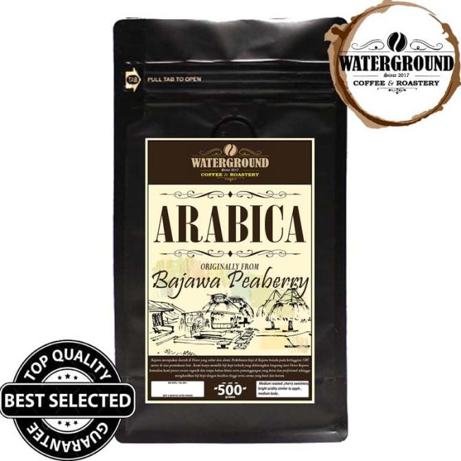 

Kopi Arabika Lanang / Jantan Flores Bajawa Peaberry 500 grams Coffee - BUBUK KASAR