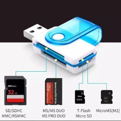 Card Reader Putar 4 Slot 4 in 1 - Multi Slot