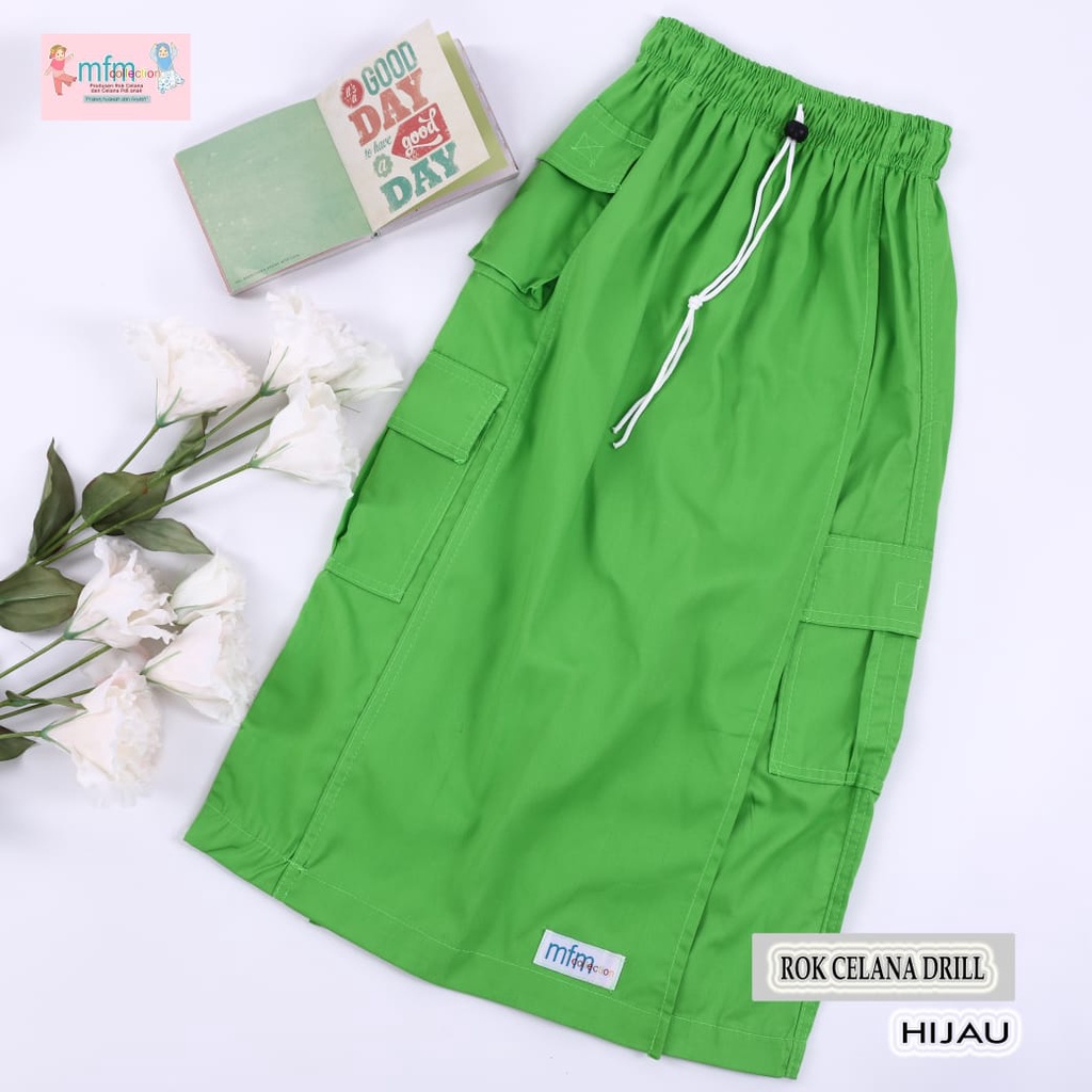 Mfm Rok Celana Anak Hijau Muda / Rok Anak / Rok Panjang Anak