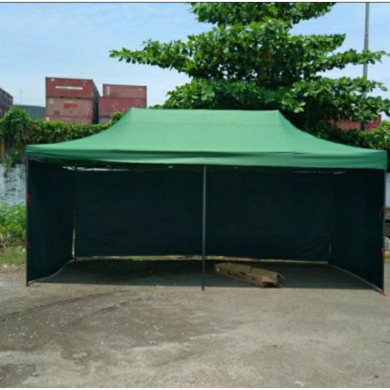 TENDA LIPAT SUPER UK 3X6 BESI 1,4mm + DINDING 3SISI