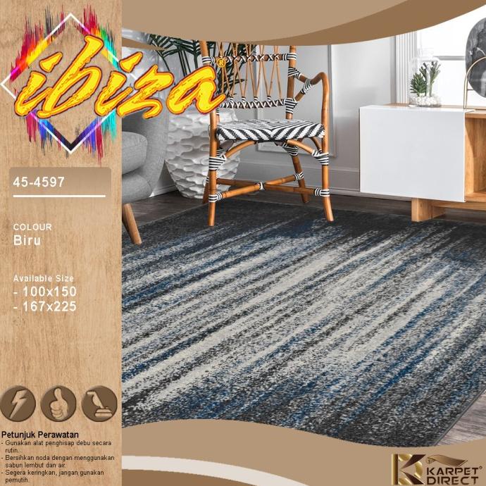 [Karpet Direct] Ibiza Karpet (Biru) 100x150 cm- Kode 45-4597