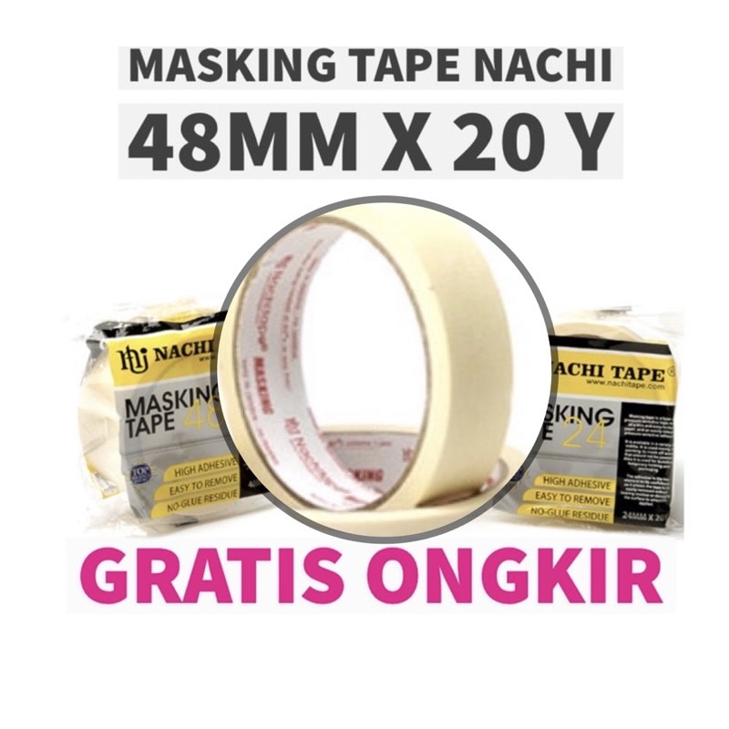 

masking nachi 48 mmx 70 yard satuan isolasi kertas