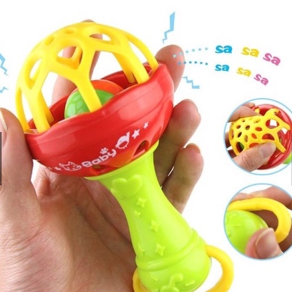 [BIG SALE] Mainan Kerincingan Bayi / teether rattle stick/mainan gigitan bayi BPA FREE