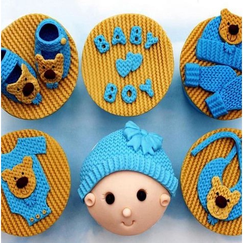 Knitting Texture Fondant Silicone Mat - Cetakan Fondant Tekstur Rajut