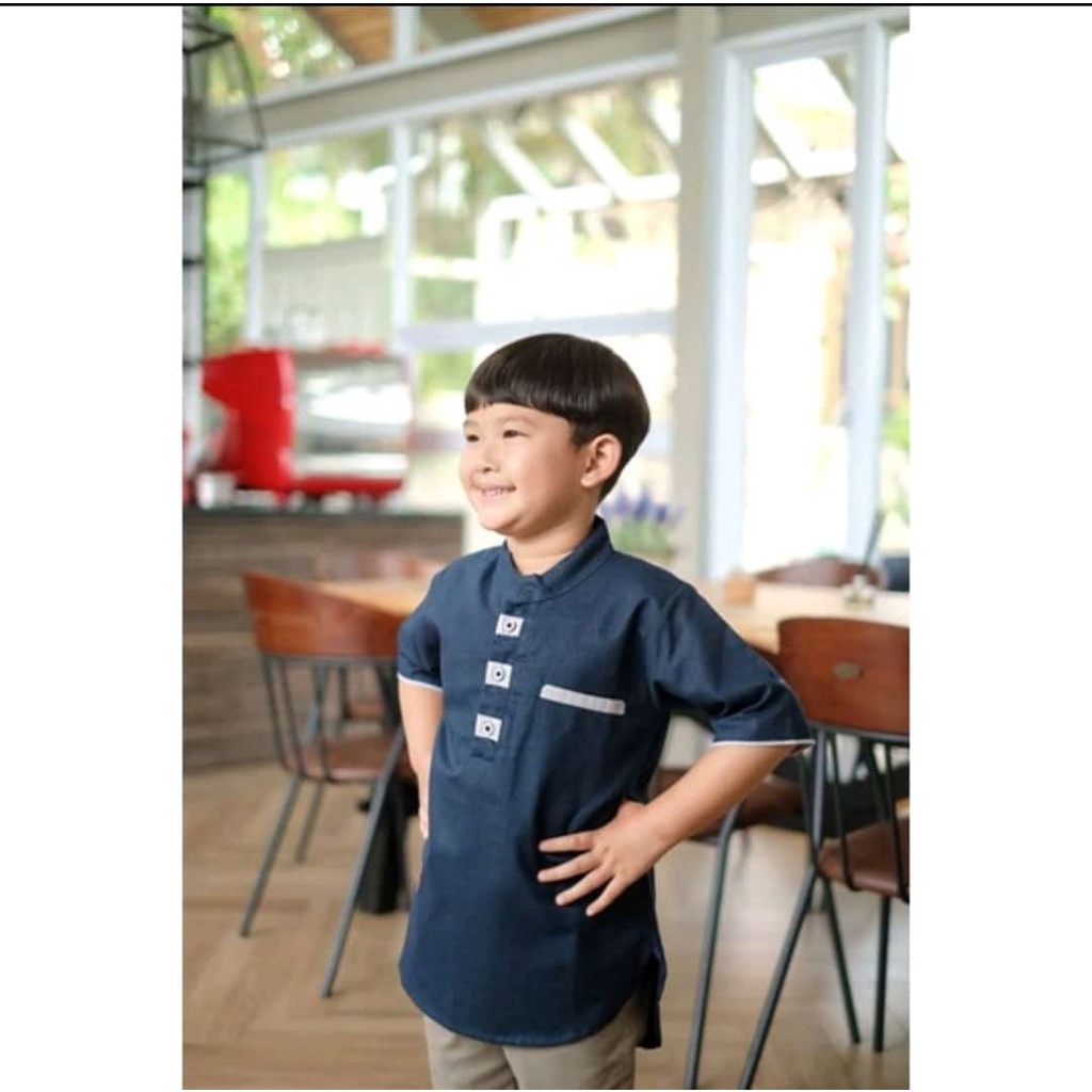 BAJU KOKO ANAK  KYSYA STELAN KOKO ANAK MUSLIM ANAK LAKI LAKI KURTA ATASAN ANAK TURKI CIGARET PREMIUM-4
