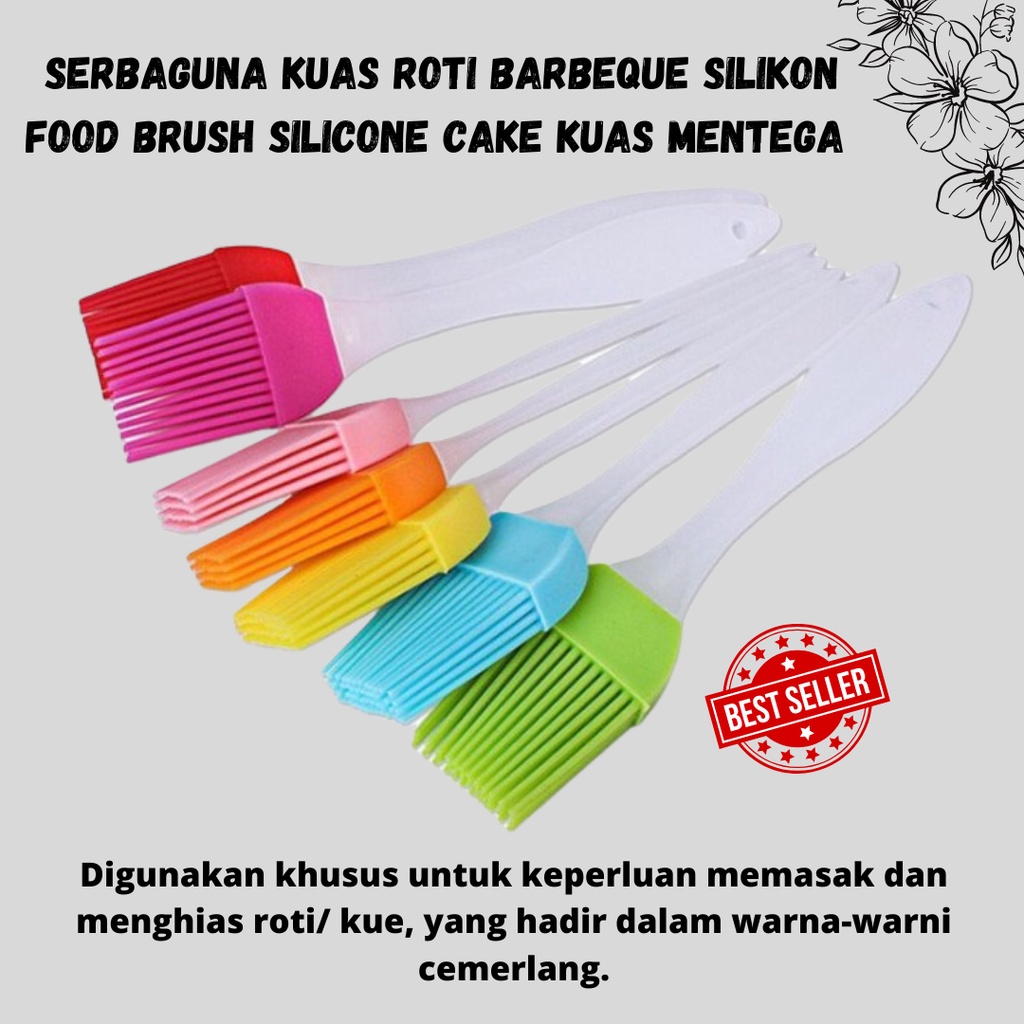 TERBARU!!! Kuas roti barbeque silikon food brush silicone cake mentega