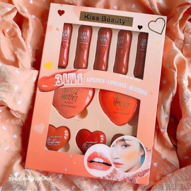 1 set make up kiss beauty