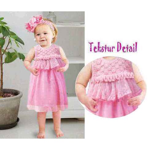 DRESS ANAK PINK IMPORT