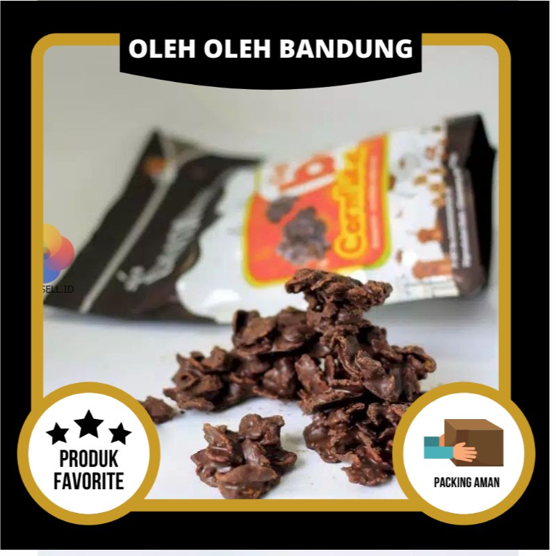 

Chocomory - Choco Bag Cornflakes 150gr - Cokelat Sereal Jagung - Oleh Oleh Kue Bandung