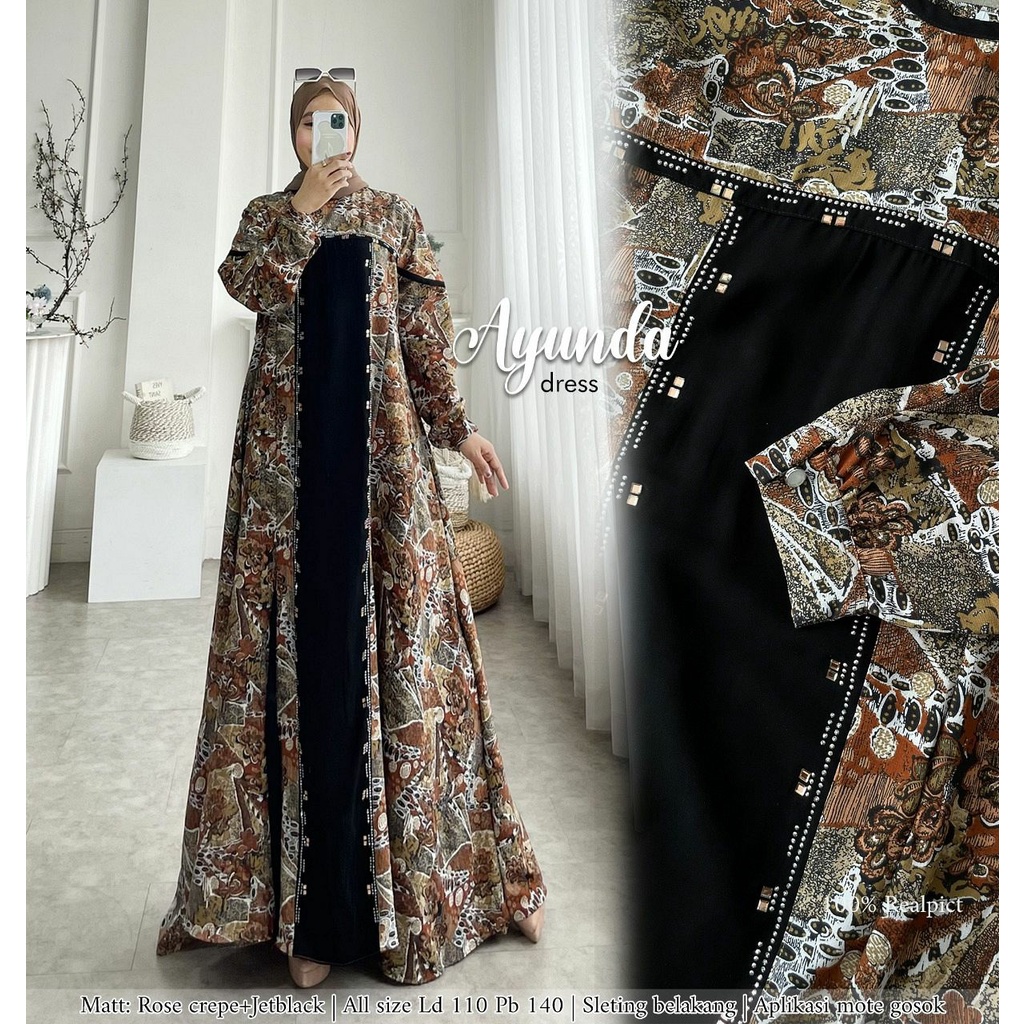 AYUNDA DRESS MUSLIM/GAMIS PESTA/GAMIS KONDANGAN