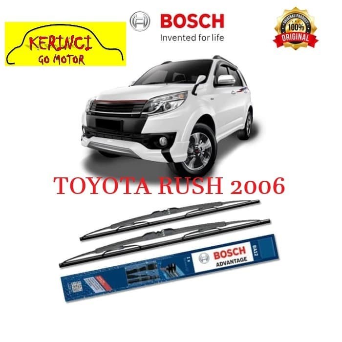 WIPER TOYOTA RUSH 2006 BOSCH ADVANTAGE 21&quot; &amp; 18&quot; SEPASANG WIPER RUSH