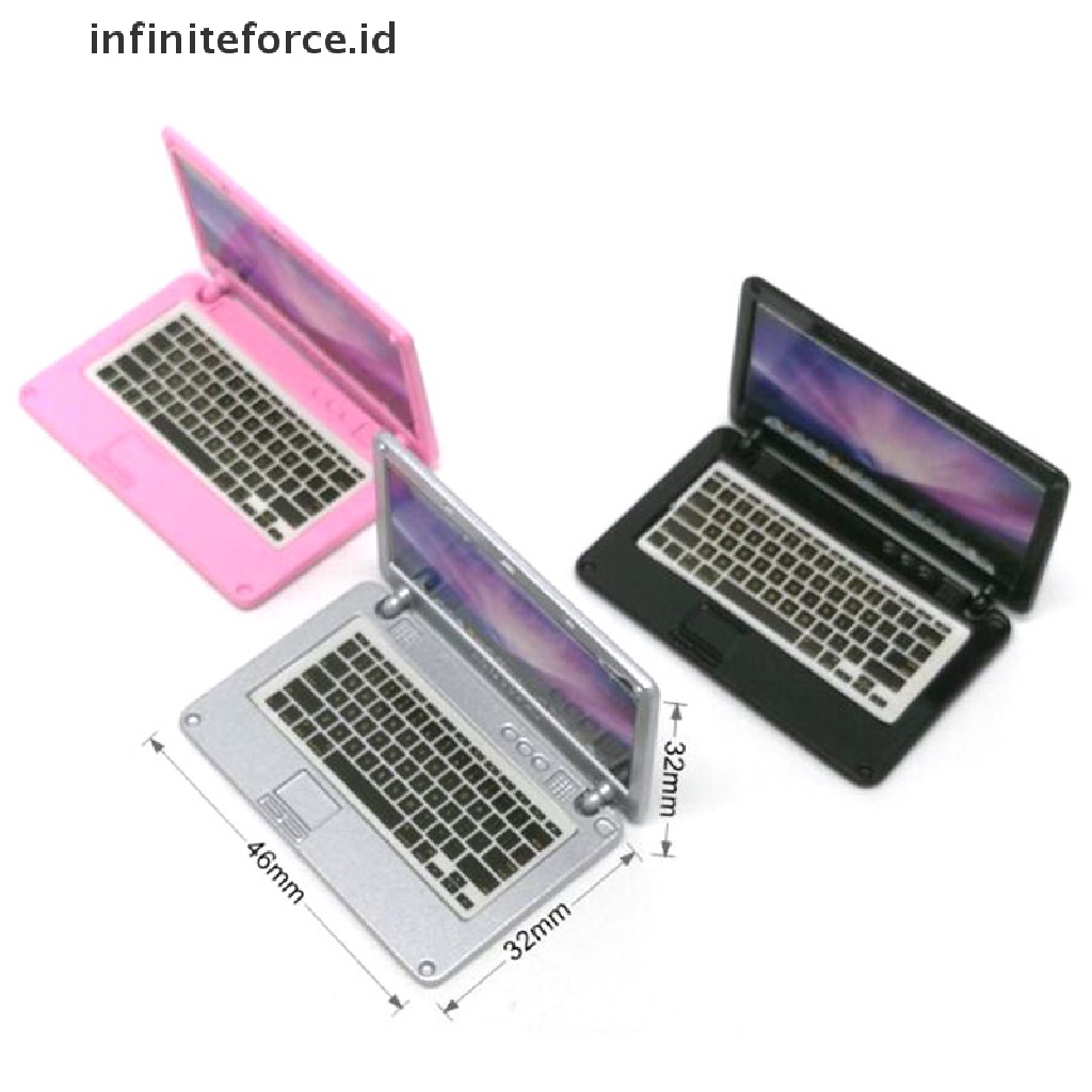 Infiniteforce.id Miniatur Laptop Mini Aksesoris Rumah Boneka 1: 12