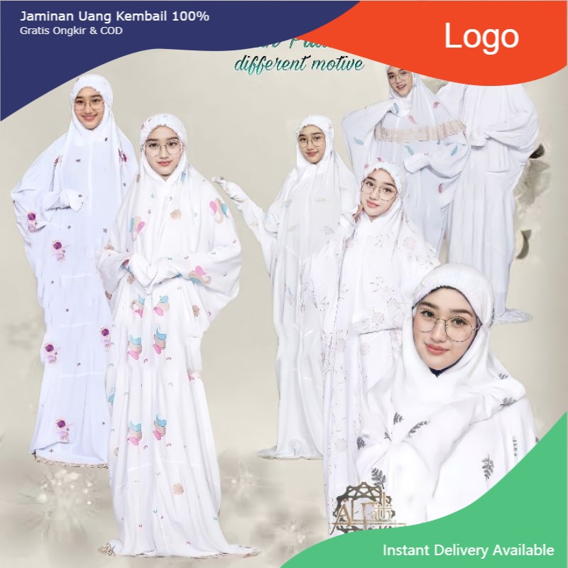 Mukena Terusan Dewasa Putih Mukenah Lajuran Bordir Mukena Langsungan Jumbo terbaru 2021