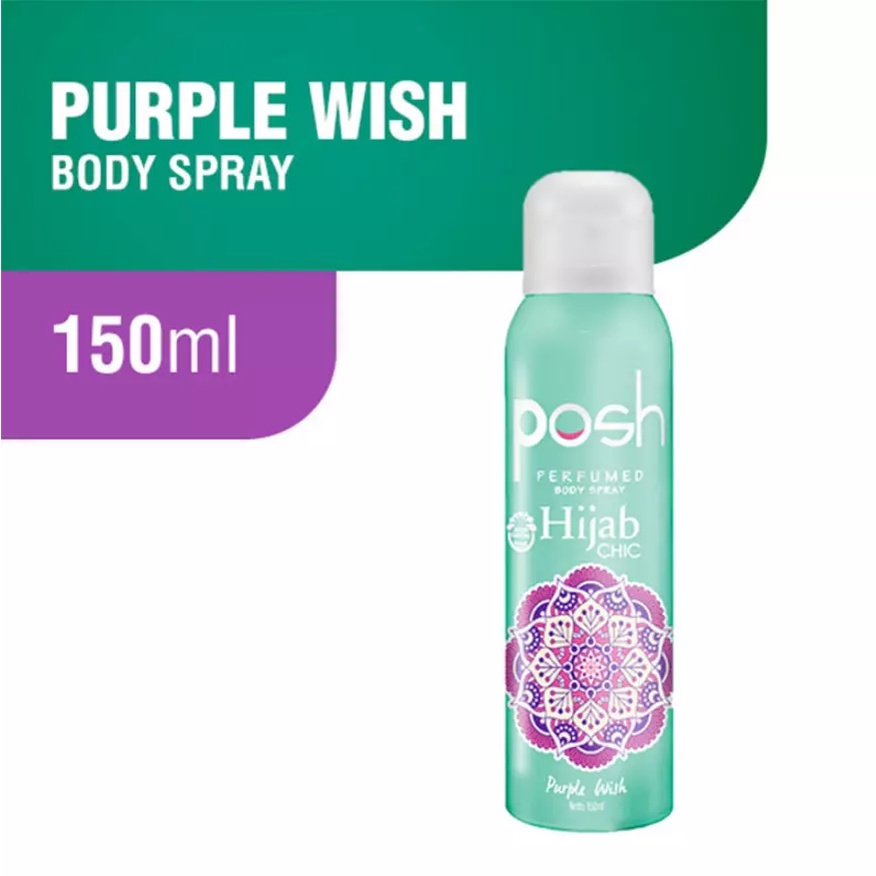 Jual POSH Hijab Body Spray Purple Wish 150ml | Shopee Indonesia