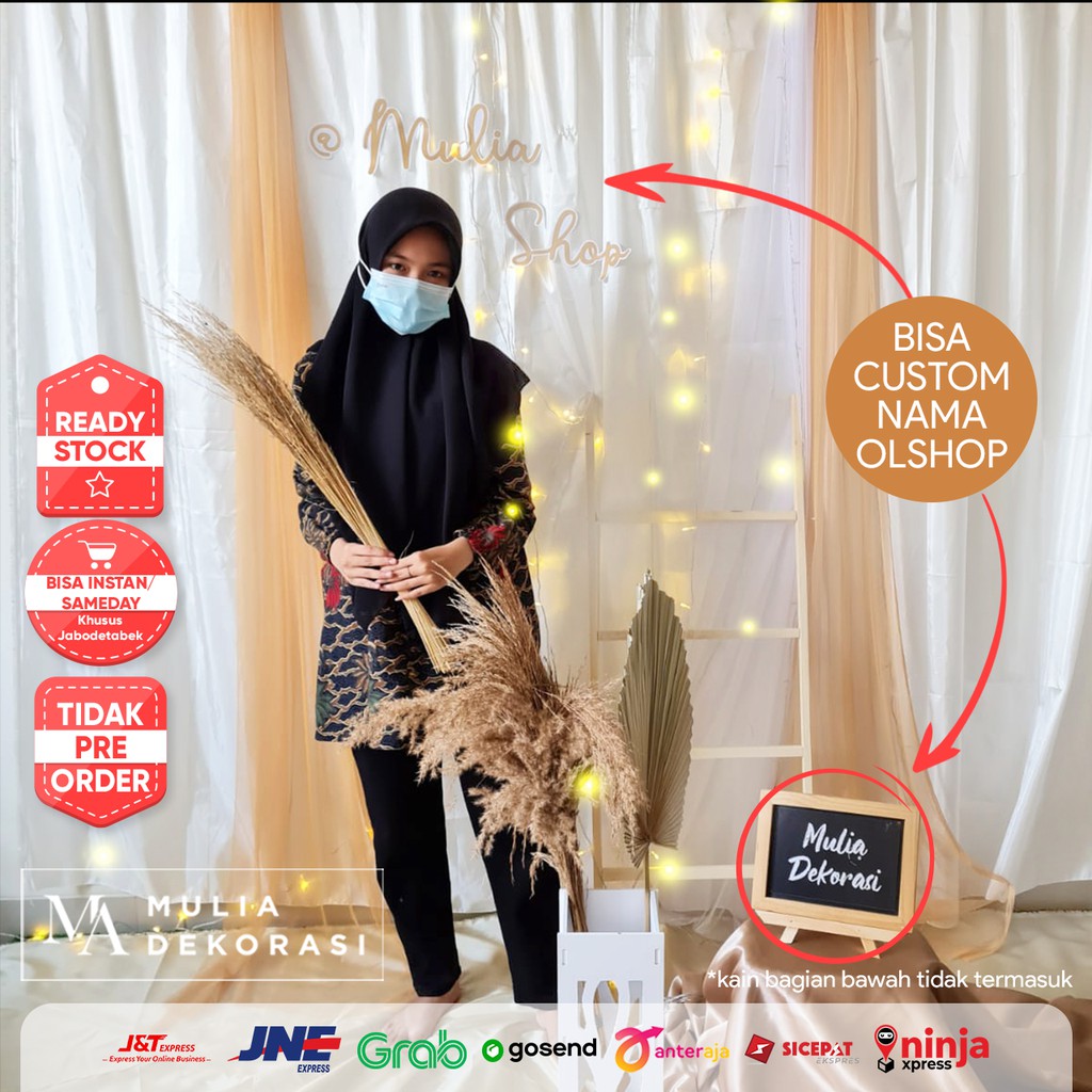 Dekorasi Backdrop Online Shop Lengkap Background Foto Studio Produk Live Paket Olshop