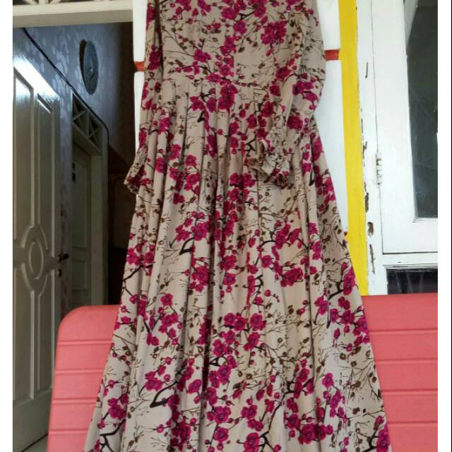 PL gamis viscose sakura HIJAU ori faaliza syari