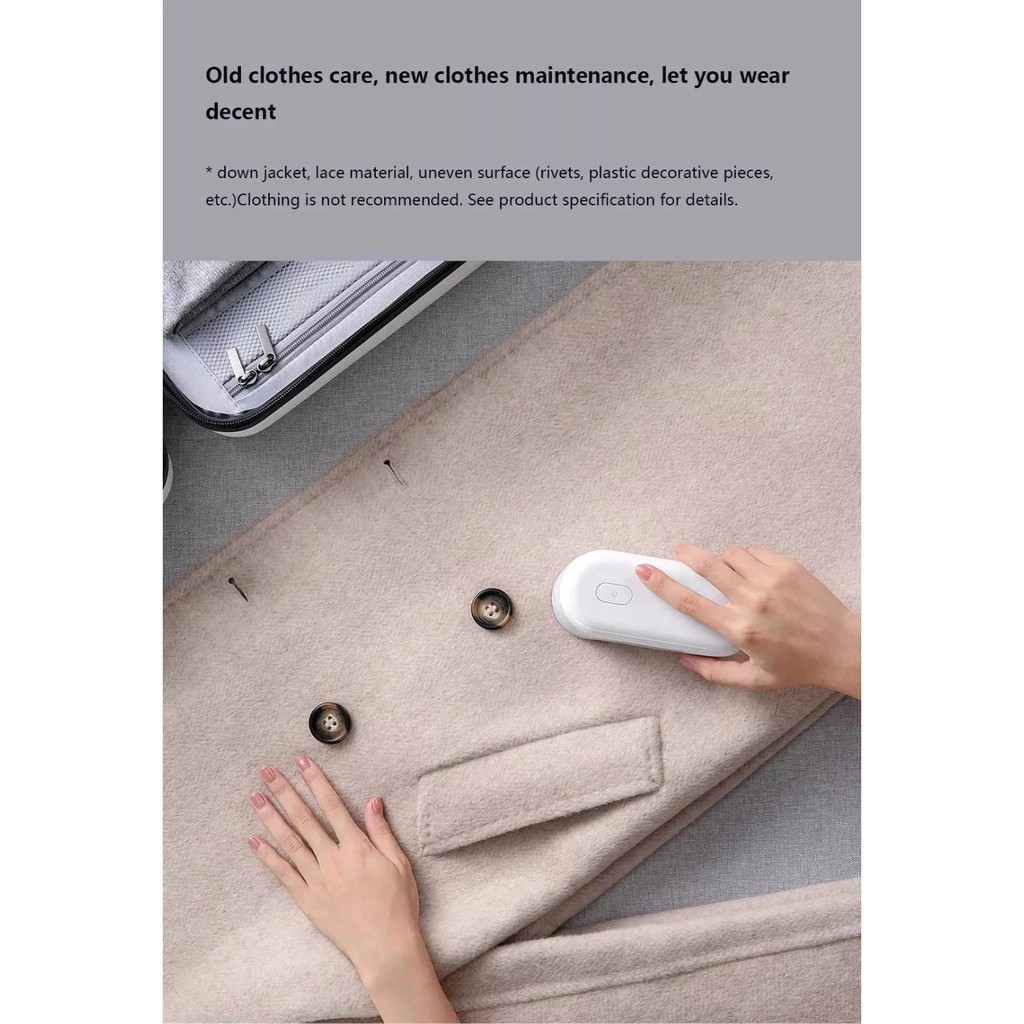 XIAOMI MIJIA Fuzz Trimmer Mini Portable Lint Remover - MQXJQ01KL - Alat Pembersih Pakaian Dari Wol