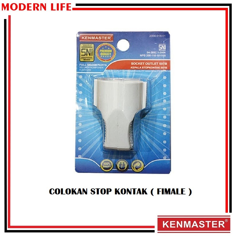 Steker Colokan / Colokan Fimale / Kepala Stop Kontak Kenmaster 507B