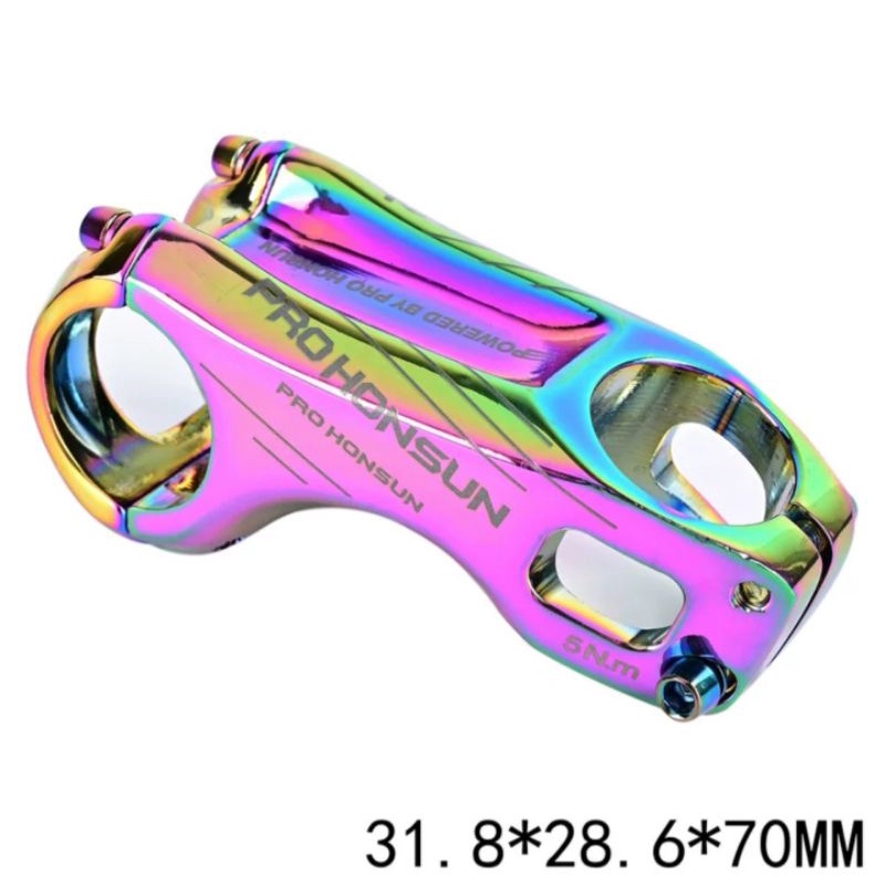 Pro Honsun Stem 31.8 mm 7 CM 17 Derajat Stem Handlebar Sepeda 70mm 17 degrees AM XC Rainbow