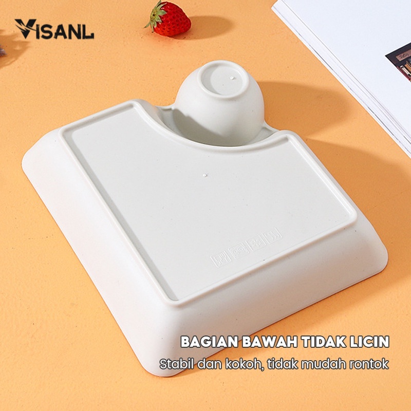 Piring Makan Saji Gorengan Square Segi Piring Piring Makan Kue Roti Snack BPA Free