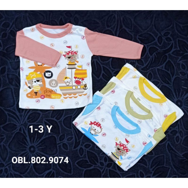 Baju Bayi Balita Katun TEBAL 1-3 thn Lengan Pendek Panjang Kualitas SNI