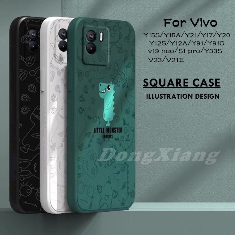 Soft Case Motif Monster Untuk Vivo Y15S Y15A Y21 Y21S Y33S V23E Y12S Y20 Y20S Y20I Y11 Y12 Y15 Y17 Y91C Y91 Y1S Y93 Y95