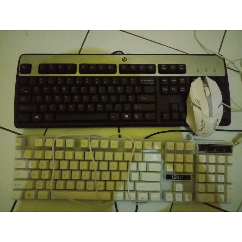 Keyboard Built HP dan Mouse Keyboard RGB ISKU