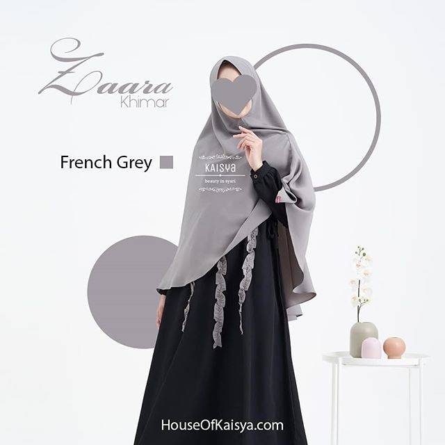 Zaara khimar French Grey XL