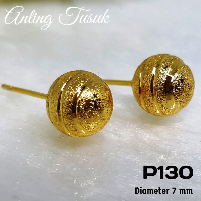 LMX P130 Anting Giwang Pentol Bola Besar   Perhiasan Imitasi Xuping Emas